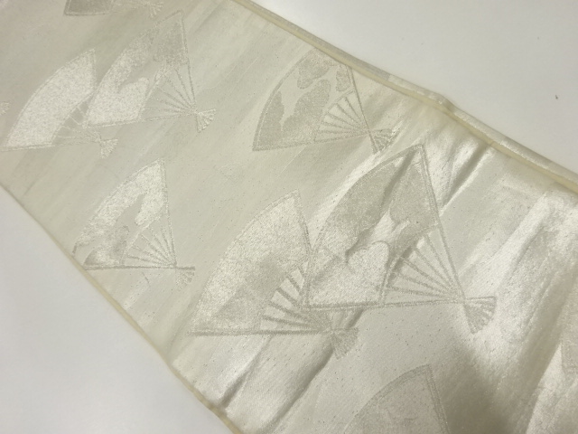 アンティーク　扇模様織出し袋帯（材料）